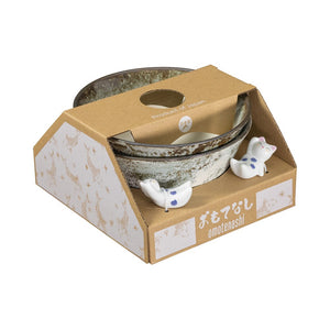 Omotenashi - SABI KESHO Gift Set - 2 Bowls & 2 Chopstick Rests