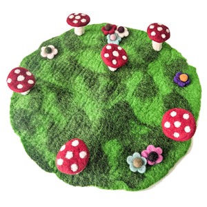 Himalayan Felt - Play Mat - Fairy Ring & Mushroom