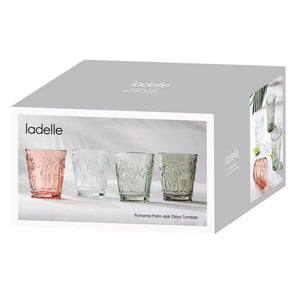 Panama Palm Glass Tumbler Set - 4pk