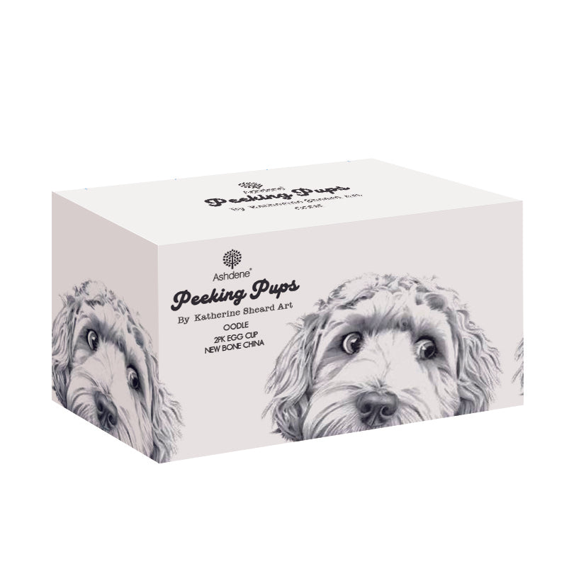 Ashdene - Peeking Pups Oodle 2pk Egg Cup - Red Sparrow Tea Company