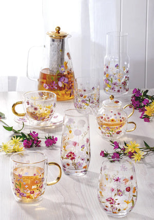 Ashdene - Pressed Flowers - Glass Infuser Jug 1.5L