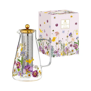 Ashdene - Pressed Flowers - Glass Infuser Jug 1.5L