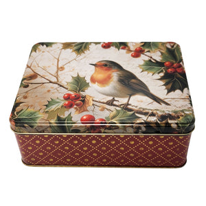 Robin - Christmas Biscuit Tin