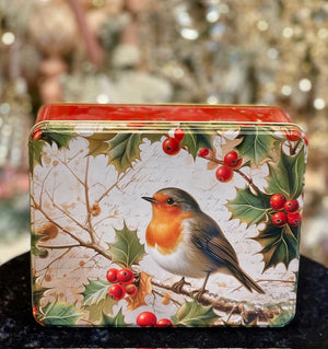 Robin - Christmas Biscuit Tin