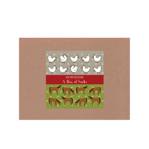 Red Tractor Designs - Cotton Socks - Horse & Chook Boxed Set