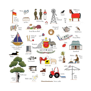 Red Tractor Designs - Cotton Hanky - This Is Australia