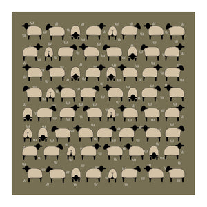 Red Tractor Designs - Cotton Hanky - Black Face Sheep