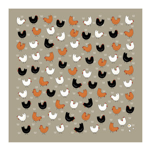 Red Tractor Designs - Cotton Hanky - Chooks