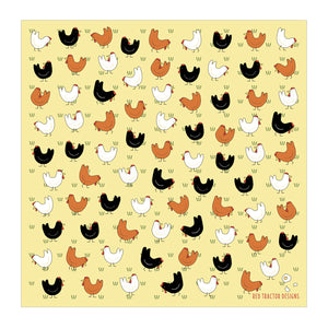 Red Tractor Designs - Cotton Hanky - Chooks On Butter