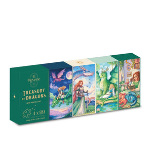 Reverie - Treasury of Dragons - 4 X 99 Piece Mini Puzzle Set