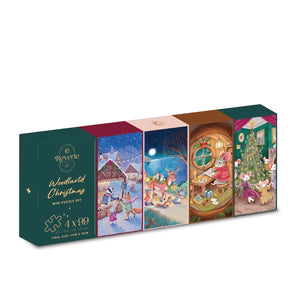 Reverie - Woodland Christmas - 4 X 99 Piece Mini Puzzle Set