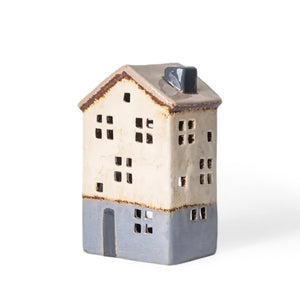 Tea Light - Saint Malo House Stone Roof - Blue & White