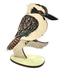 Bridget Farmer ~ Standing Bird - Laughing Kookaburra - Red Sparrow Tea Company