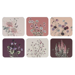 Ashdene - Secret Garden Pink 6pk Coaster