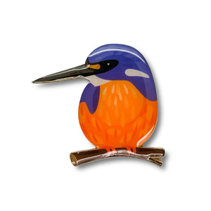 Selatan Brooch - Azure Kingfisher