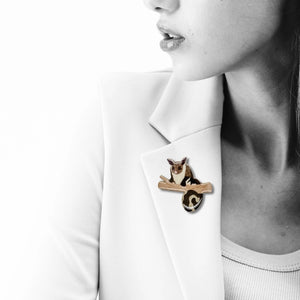 Selatan Brooch - Australian Yellow-Bellied Glider