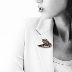 Selatan Brooch - Leopard