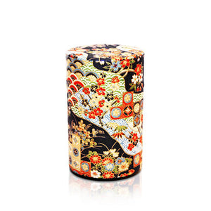 Japanese Tea Canister - Seikaiha Black - 150g