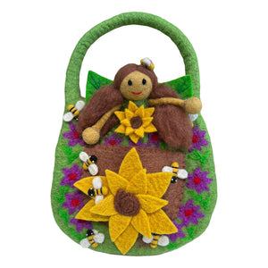 Himalayan Felt - Fairy Bag Sunflower - Large
