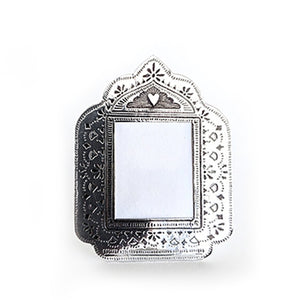 Small Desk Frame - Faux Tin - Silver
