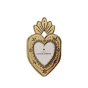 Mini Mini Heart - Faux Tin - Gold
