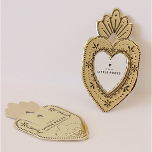 Mini Mini Heart - Faux Tin - Gold