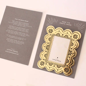 Biscuit Frame - Faux Tin - Gold