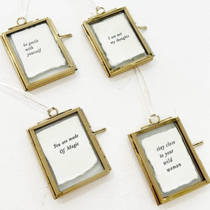 Glass & Brass Frames with Art - Mini