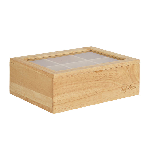 Leaf & Bean - Timber Tea Box - Natural - Red Sparrow Tea Company
