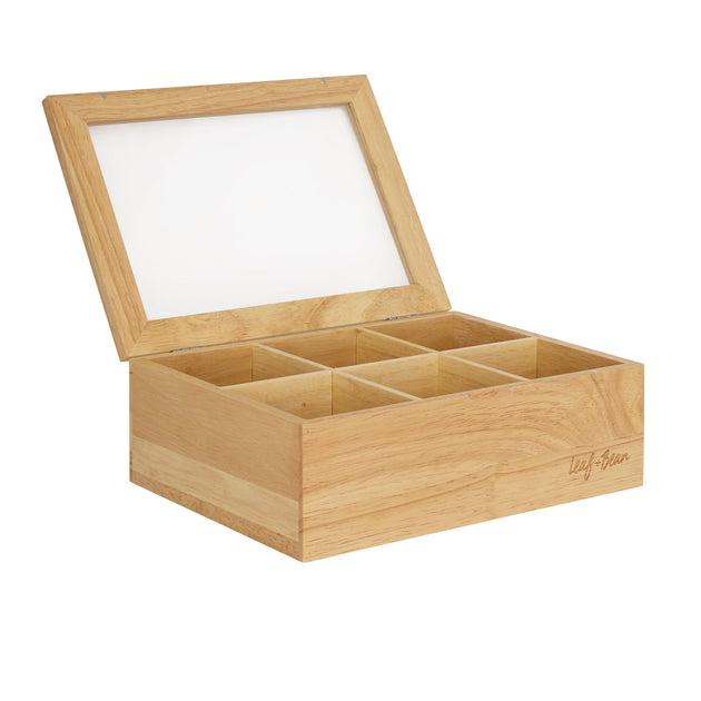 Leaf & Bean - Timber Tea Box - Natural - Red Sparrow Tea Company