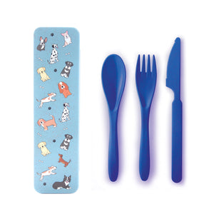 The Dog Collective - Wheat Straw Cutlery - Blue