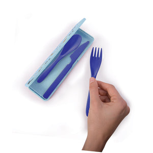 The Dog Collective - Wheat Straw Cutlery - Blue