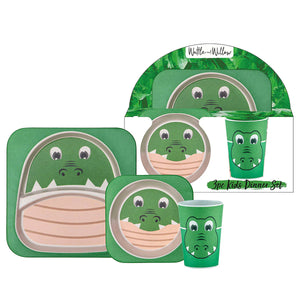 Aussie Mates - Crocodile 3pc Kids Dinner Set