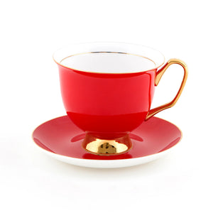 Red Teacup & Saucer XL - 375ml