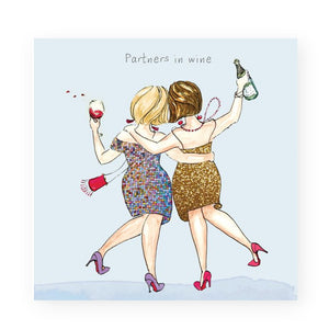 Greeting Card - Partners In Wine