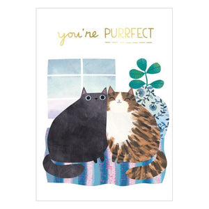 Greeting Card - Foil You're Purrfect - Cats