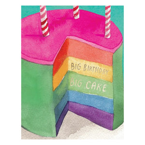 Birthday Card - Foil Big Cake