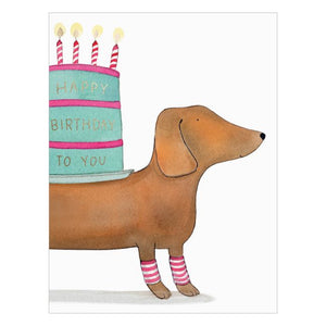 Birthday Card - Foil Slinky Dog Birthday