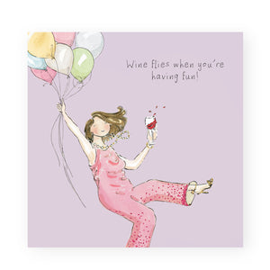 Greeting Card - Wine Flies