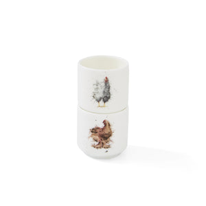 Royal Worcester Wrendale Designs -  Chickens Egg Cup Set