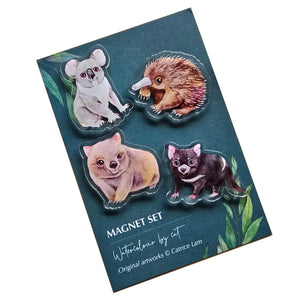 Australia Animal Acrylic Magnet Set – 4 Pack