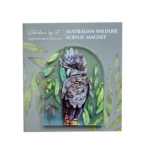 Australian Birds Magnet - Black Cockatoo