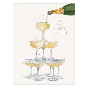 Wedding Card - Foil - Champagne Tower