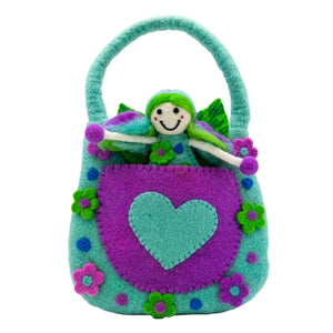 Himalayan Felt - Wonder Fairy Bag Turquoise - Large