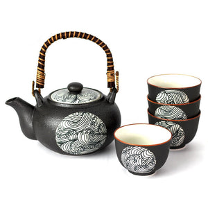 Japanese - Aranami Wave 4 Cup Tea Set