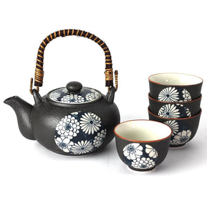 Japanese - Hana Zome 4 Cup Tea Set