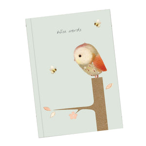Wise Words - Owl & Bees A6 Notebook