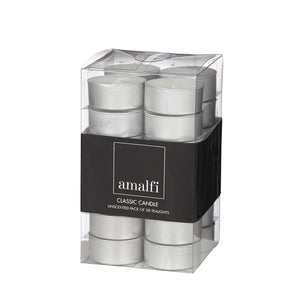 Amalfi - Classic Unscented Tealights Set - 28pcs