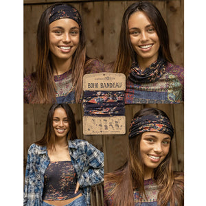Natural Life - Boho Bandeau - Black Red Bouquets
