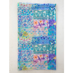 Natural Life - Boho Bandeau -  Blue Watercolour Patchwork